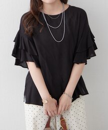 【WEB限定】【India Series】袖フリルブラウス
