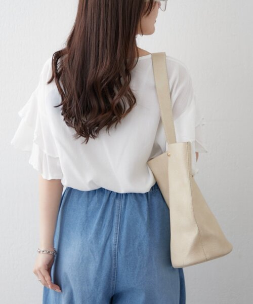 Another Branch olive des olive(アナザーブランチオリーブデオリーブ)の「【WEB限定】【India Series】袖フリルブラウス(シャツ/ブラウス・レディース・ブルー/オフホワイト/レンガ/ベージュ/マスタード/ブラック・FREE)」の10枚目の写真