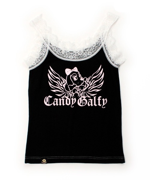 GALFY(ガルフィー)の「【GALFY】小悪魔レースタンク / 【ガルフィー】グラフィックレースタンクトップ(タンクトップ・レディース・ライトグリーン/ブラック/ピンク・ONE SIZE)」の8枚目の写真