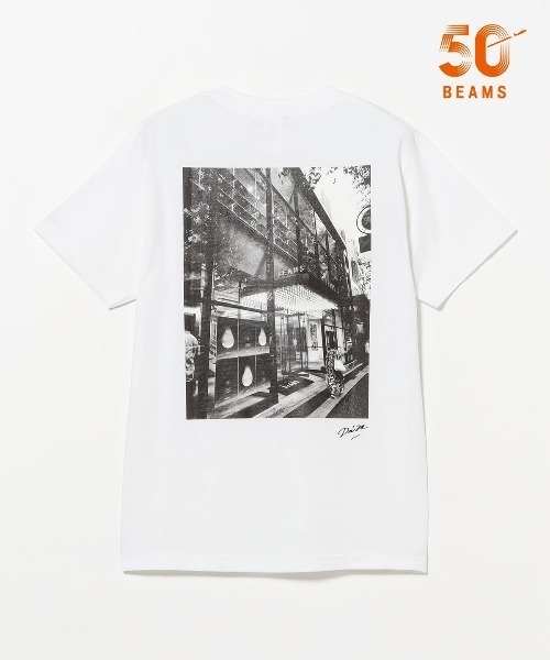 TOKYO CULTUART by BEAMS(トウキョウカルチャートバイビームス)の「森山大道 / BEAMS(外観) T-Shirt(Tシャツ/カットソー・レディース・ホワイト/ブラック・SMALL/LARGE/X-LARGE/MEDIUM)」の1枚目の写真