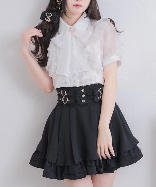 ROJITA（ロジータ）の「【セットアップ対応】ボウタイリボンショートブラウス（シャツ/ブラウス・レディース・ミント/ピンク/アイボリー/ブラック/ブルー・FREE）」の19枚目の写真