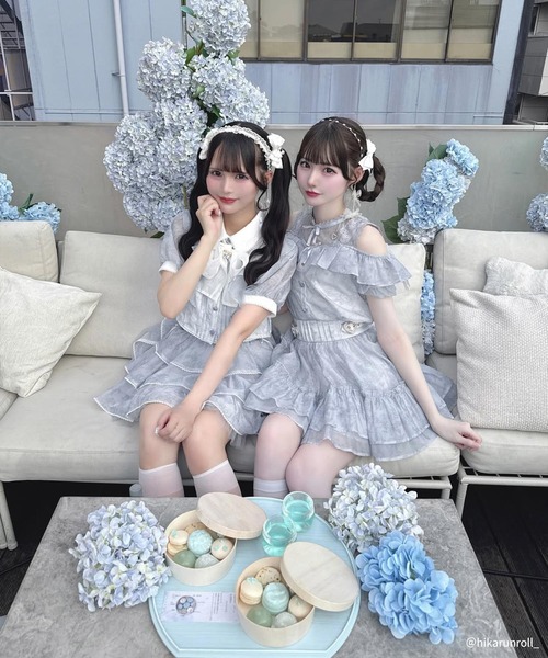 ROJITA（ロジータ）の「【セットアップ対応】ボウタイリボンショートブラウス（シャツ/ブラウス・レディース・ミント/ピンク/アイボリー/ブラック/ブルー・FREE）」の9枚目の写真