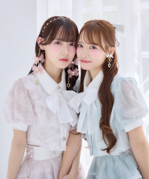 ROJITA（ロジータ）の「【セットアップ対応】ボウタイリボンショートブラウス（シャツ/ブラウス・レディース・ミント/ピンク/アイボリー/ブラック/ブルー・FREE）」の13枚目の写真