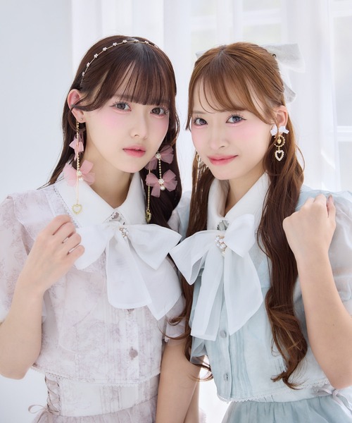 ROJITA（ロジータ）の「【セットアップ対応】ボウタイリボンショートブラウス（シャツ/ブラウス・レディース・ミント/ピンク/アイボリー/ブラック/ブルー・FREE）」の15枚目の写真