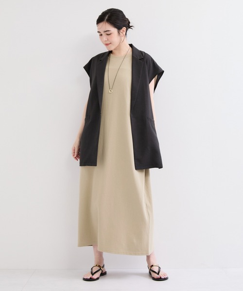 le cercle ADAM ET ROPE'(ルセルクルアダムエロペ)の「ノースリーブカットワンピース(ワンピース・レディース・ベージュ/ブラック/カーキ・FREE)」の9枚目の写真