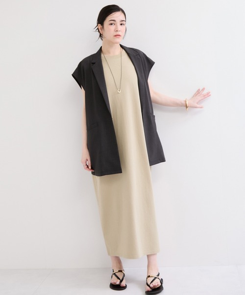 le cercle ADAM ET ROPE'(ルセルクルアダムエロペ)の「ノースリーブカットワンピース(ワンピース・レディース・ベージュ/ブラック/カーキ・FREE)」の10枚目の写真