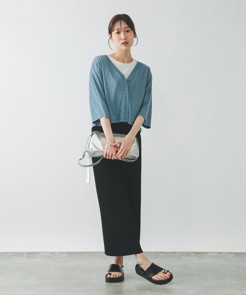 GLOBAL WORK(グローバルワーク)の「UVカットカーディガン6分袖/647559(カーディガン/ボレロ・レディース・ブラック/サックスブルー/ホワイト/ダークグレー・SHORT/REGULAR)」の17枚目の写真