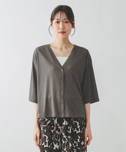 GLOBAL WORK(グローバルワーク)の「UVカットカーディガン6分袖/647559(カーディガン/ボレロ・レディース・ブラック/サックスブルー/ホワイト/ダークグレー・SHORT/REGULAR)」の22枚目の写真