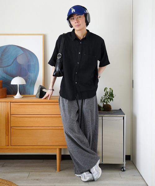 ZOZOMARKET by idaka(ゾゾマーケットバイイダカ)の「【インフルエンサー idakaセレクト】ダブルガーゼシャツ(シャツ/ブラウス・メンズ・ブラック/ライム・M/L)」の8枚目の写真