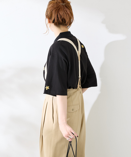 B.C STOCK(ベーセーストック)の「THE FOX / ザ フォックス ex flower emb ポロシャツ(ポロシャツ・メンズ・ブラック・LARGE/MEDIUM)」の6枚目の写真