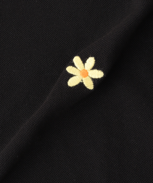 B.C STOCK(ベーセーストック)の「THE FOX / ザ フォックス ex flower emb ポロシャツ(ポロシャツ・メンズ・ブラック・LARGE/MEDIUM)」の9枚目の写真