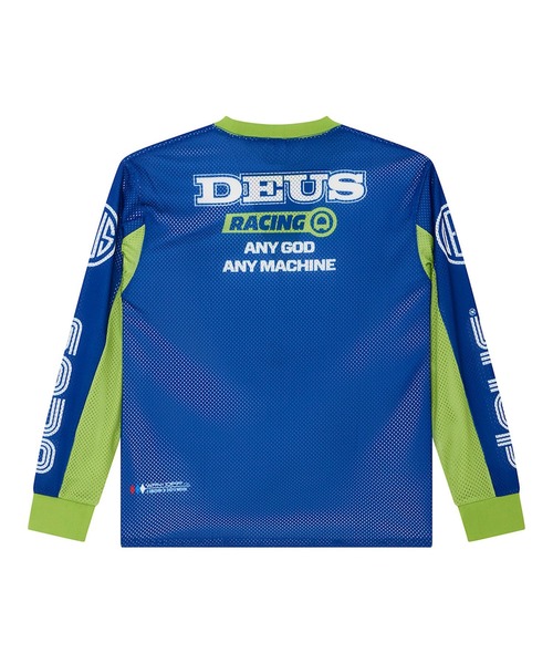 DEUS EX MACHINA(デウスエクスマキナ)の「STEP OUT MOTO JERSEY(Tシャツ/カットソー・メンズ・ブルー/ホワイト×レッド・M/L)」の9枚目の写真
