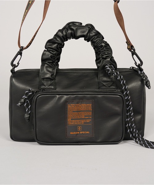 MAISON SPECIAL(メゾンスペシャル)の「《UNISEX》【THEATRE PRODUCTS】Collaboration Multiway Vegan Leather Baguette Bag/シアタープロダクツコラボレーションマルチウェイヴィーガンレザーバゲットバッグ【MAISON SPECIAL/メゾンスペシャル】(ショルダーバッグ・メンズ・ブラウン/ブラック・FREE)」の6枚目の写真