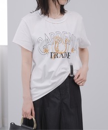 ホース刺繍カレッジプリントTシャツ