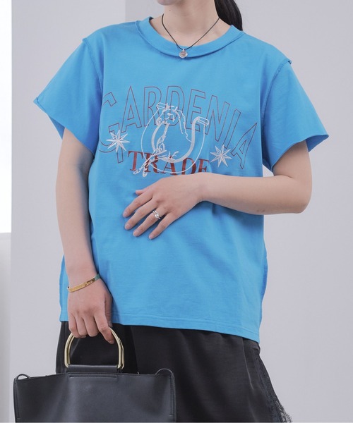 ちゅのん 210nouve｜トゥージュヌーブのTシャツ/カットソー（ブルー・ネイビー