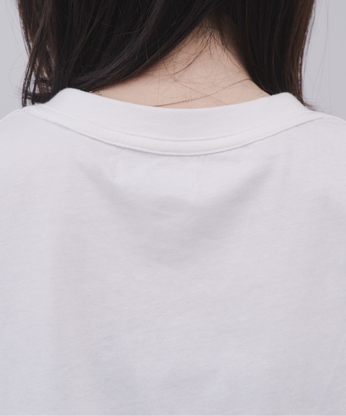 Pqran(クラン)の「ホース刺繍カレッジプリントTシャツ(Tシャツ/カットソー・レディース・ブルー/オフホワイト・FREE)」の6枚目の写真
