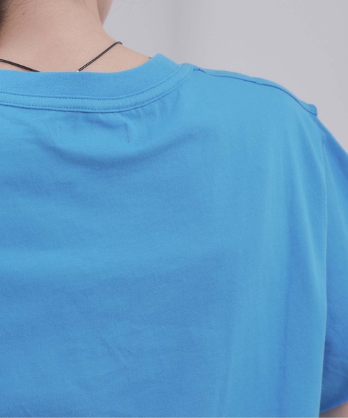 Pqran(クラン)の「ホース刺繍カレッジプリントTシャツ(Tシャツ/カットソー・レディース・ブルー/オフホワイト・FREE)」の4枚目の写真