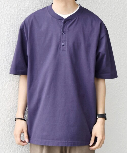 SHIPS any(シップス エニィ)の「SHIPS any:〈接触冷感/吸水速乾/UVカット/遮熱〉Raylock ヘンリーネック Tシャツ◇(Tシャツ/カットソー・メンズ・チャコールグレー/グリーン/レッド/ネイビー/マスタード・MEDIUM/LARGE)」の10枚目の写真