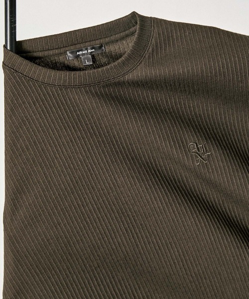 Alfred Alex（アルフレッドアレックス）の「【Alfred Alex】Refined Rib Regular Fit Tee / テレコリブ レギュラーフィットTシャツ（Tシャツ/カットソー・メンズ・チャコール/ホワイト系/オフホワイト/カーキブラウン/ブラック/ブラック系・L/M）」の11枚目の写真