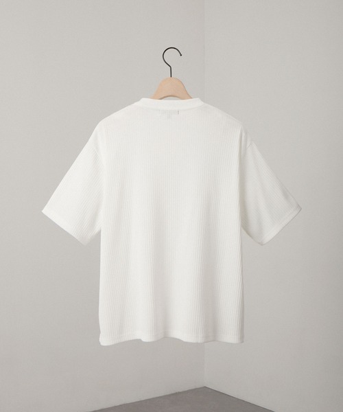 Alfred Alex（アルフレッドアレックス）の「【Alfred Alex】Refined Rib Regular Fit Tee / テレコリブ レギュラーフィットTシャツ（Tシャツ/カットソー・メンズ・チャコール/ホワイト系/オフホワイト/カーキブラウン/ブラック/ブラック系・L/M）」の16枚目の写真