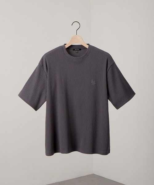 Alfred Alex（アルフレッドアレックス）の「【Alfred Alex】Refined Rib Regular Fit Tee / テレコリブ レギュラーフィットTシャツ（Tシャツ/カットソー・メンズ・チャコール/ホワイト系/オフホワイト/カーキブラウン/ブラック/ブラック系・L/M）」の21枚目の写真
