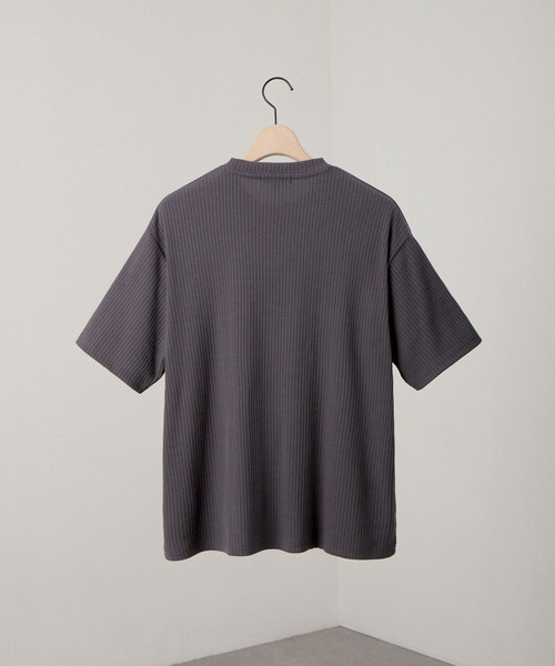 Alfred Alex（アルフレッドアレックス）の「【Alfred Alex】Refined Rib Regular Fit Tee / テレコリブ レギュラーフィットTシャツ（Tシャツ/カットソー・メンズ・チャコール/ホワイト系/オフホワイト/カーキブラウン/ブラック/ブラック系・L/M）」の22枚目の写真
