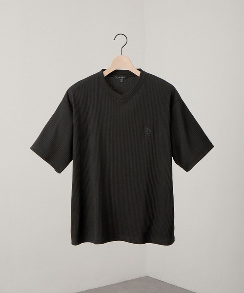 Alfred Alex（アルフレッドアレックス）の「【Alfred Alex】Refined Rib Regular Fit Tee / テレコリブ レギュラーフィットTシャツ（Tシャツ/カットソー・メンズ・チャコール/ホワイト系/オフホワイト/カーキブラウン/ブラック/ブラック系・L/M）」の18枚目の写真
