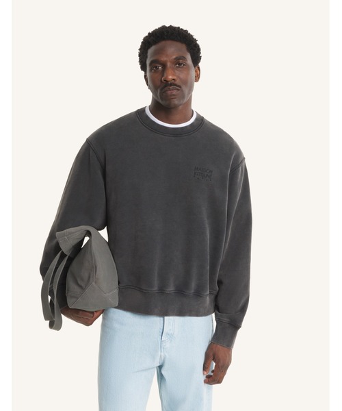 Maison Kitsune（メゾンキツネ）の「MAISON KITSUNE GALLERY FADED RELAXED SWEATSHIRT（スウェット・メンズ・ブラック×グレー・S/L/M）」の3枚目の写真