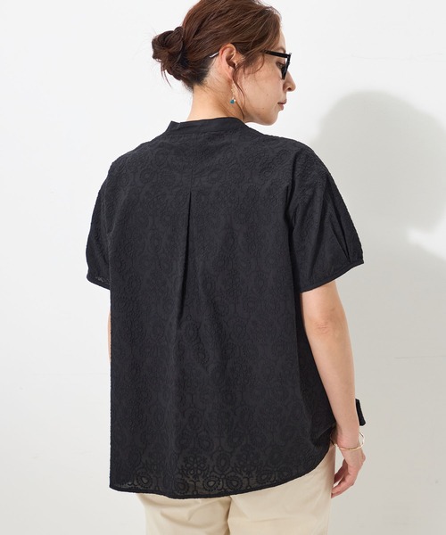 GALLORIA(ギャローリア)の「【腰回りカバー】刺繍レーススキッパーブラウス(シャツ/ブラウス・レディース・ホワイト/ブラック・L/M/LL/S)」の6枚目の写真