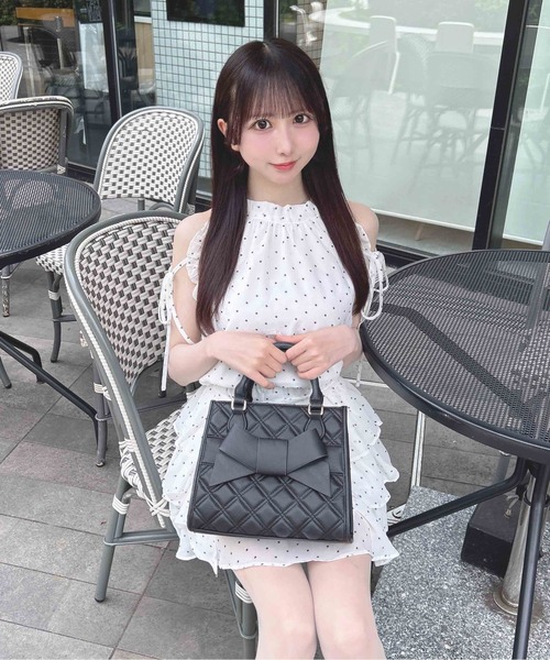INGNI(イング)の「サッシュリボンアメスリミニワンピース(ワンピース・レディース・ホワイト系その他7/ブラック系/ホワイト系その他3・M)」の12枚目の写真