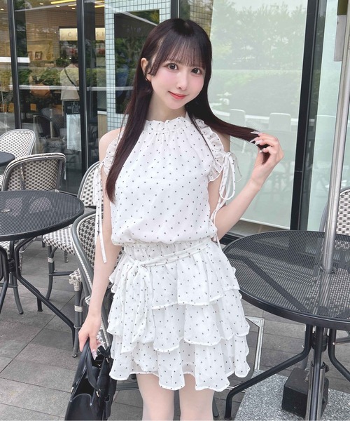 INGNI(イング)の「サッシュリボンアメスリミニワンピース(ワンピース・レディース・ホワイト系その他7/ブラック系/ホワイト系その他3・M)」の11枚目の写真