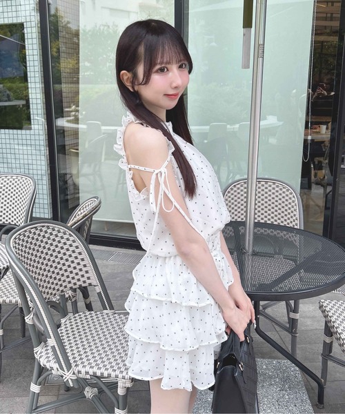 INGNI(イング)の「サッシュリボンアメスリミニワンピース(ワンピース・レディース・ホワイト系その他7/ブラック系/ホワイト系その他3・M)」の8枚目の写真