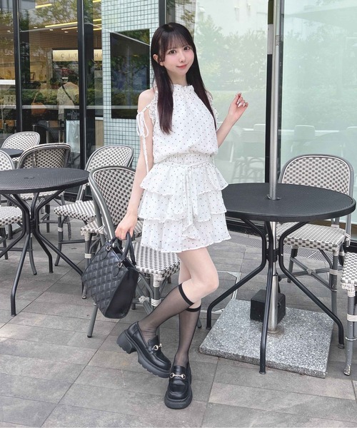 INGNI(イング)の「サッシュリボンアメスリミニワンピース(ワンピース・レディース・ホワイト系その他7/ブラック系/ホワイト系その他3・M)」の6枚目の写真