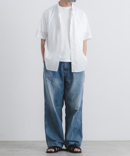 quadro(クオドロ)の「リネンコットンポリ平織BD半袖シャツ(シャツ/ブラウス・メンズ・ホワイト・MEDIUM/LARGE)」の11枚目の写真