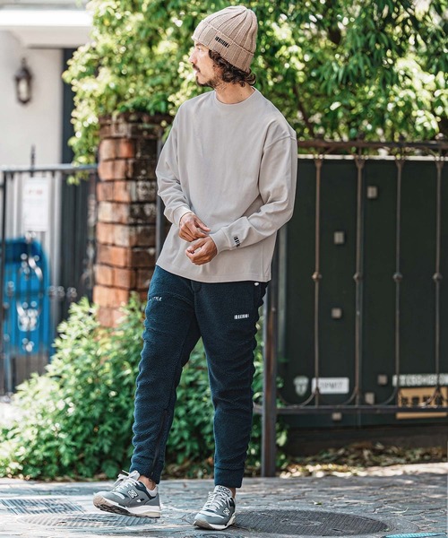 felkod(フィルコッド)の「mlt5733- Barcode Embroidery 9oz Drop Shoulder Long Sleeve Tee ロングスリーブTシャツ(F26A310)(Tシャツ/カットソー・メンズ・グレー/ホワイト×ピンク/ホワイト×ブラック/ブラック・M/L/XL)」の9枚目の写真