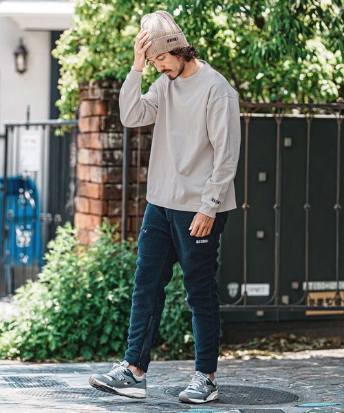 felkod(フィルコッド)の「mlt5733- Barcode Embroidery 9oz Drop Shoulder Long Sleeve Tee ロングスリーブTシャツ(F26A310)(Tシャツ/カットソー・メンズ・グレー/ホワイト×ピンク/ホワイト×ブラック/ブラック・M/L/XL)」の10枚目の写真
