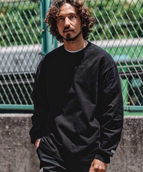 felkod(フィルコッド)の「mlt5733- Barcode Embroidery 9oz Drop Shoulder Long Sleeve Tee ロングスリーブTシャツ(F26A310)(Tシャツ/カットソー・メンズ・グレー/ホワイト×ピンク/ホワイト×ブラック/ブラック・M/L/XL)」の11枚目の写真
