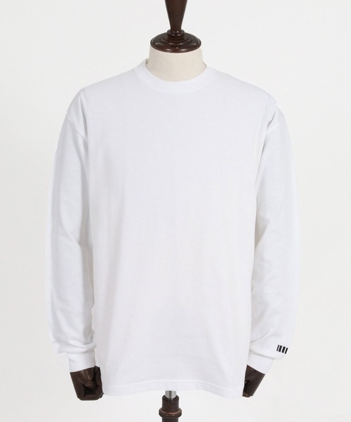 felkod(フィルコッド)の「mlt5733- Barcode Embroidery 9oz Drop Shoulder Long Sleeve Tee ロングスリーブTシャツ(F26A310)(Tシャツ/カットソー・メンズ・グレー/ホワイト×ピンク/ホワイト×ブラック/ブラック・M/L/XL)」の15枚目の写真