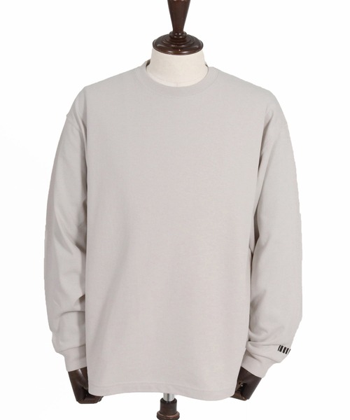 felkod(フィルコッド)の「mlt5733- Barcode Embroidery 9oz Drop Shoulder Long Sleeve Tee ロングスリーブTシャツ(F26A310)(Tシャツ/カットソー・メンズ・グレー/ホワイト×ピンク/ホワイト×ブラック/ブラック・M/L/XL)」の16枚目の写真