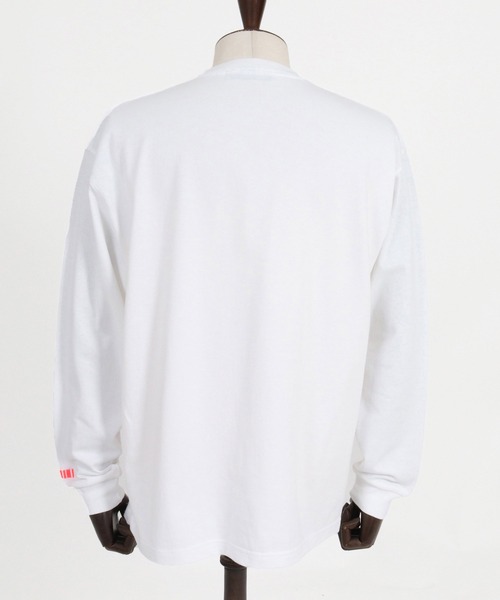 felkod(フィルコッド)の「mlt5733- Barcode Embroidery 9oz Drop Shoulder Long Sleeve Tee ロングスリーブTシャツ(F26A310)(Tシャツ/カットソー・メンズ・グレー/ホワイト×ピンク/ホワイト×ブラック/ブラック・M/L/XL)」の19枚目の写真