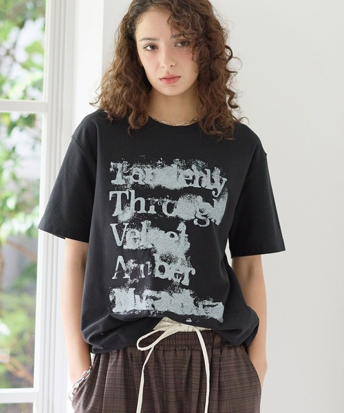PBLIM(ページボーイリム)の「《UNISEX》スプレーロゴT(Tシャツ/カットソー・レディース・ブラック/ベージュ・FREE)」の14枚目の写真