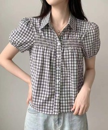 チェック柄シャツ