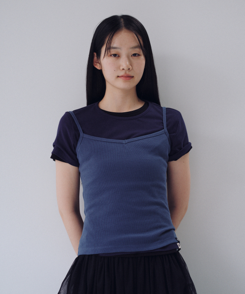 OHESHIO(オヘシオ)の「BASIC STANDARD T-SHIRT, NAVY(Tシャツ/カットソー・レディース・その他・FREE)」の6枚目の写真