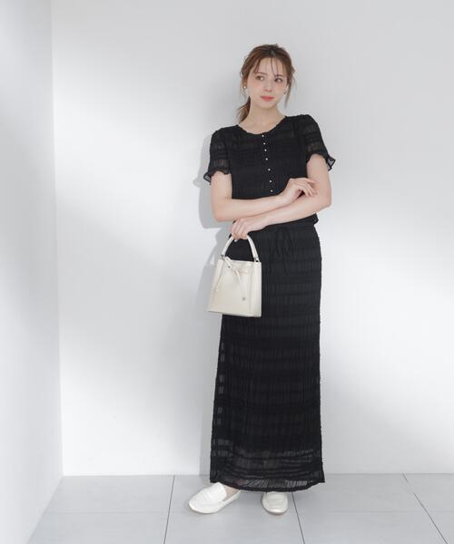 PROPORTION BODY DRESSING(プロポーションボディドレッシング)の「<a>フリルシャーリングブラウス / 1216219702(シャツ/ブラウス・レディース・ホワイト系その他/ブラック・FREE)」の22枚目の写真