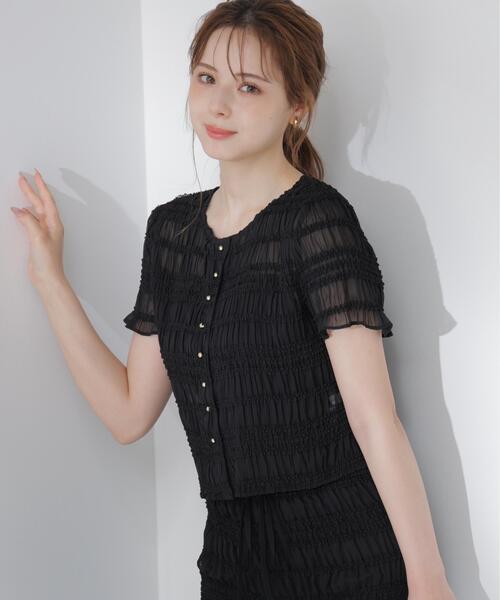 PROPORTION BODY DRESSING（プロポーションボディドレッシング）の「＜ａ＞フリルシャーリングブラウス / 1216219702（シャツ/ブラウス・レディース・ホワイト系その他/ブラック・FREE）」の18枚目の写真