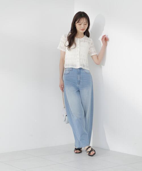 PROPORTION BODY DRESSING（プロポーションボディドレッシング）の「＜ａ＞フリルシャーリングブラウス / 1216219702（シャツ/ブラウス・レディース・ホワイト系その他/ブラック・FREE）」の21枚目の写真