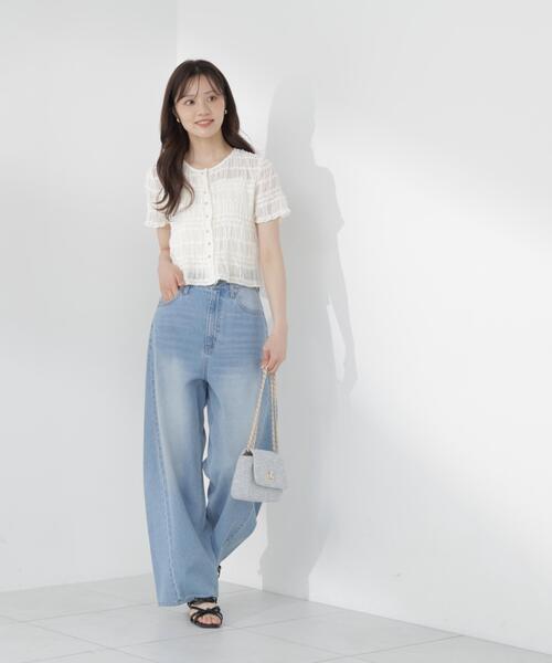 PROPORTION BODY DRESSING（プロポーションボディドレッシング）の「＜ａ＞フリルシャーリングブラウス / 1216219702（シャツ/ブラウス・レディース・ホワイト系その他/ブラック・FREE）」の22枚目の写真