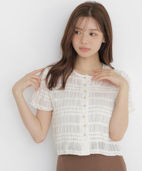 PROPORTION BODY DRESSING(プロポーションボディドレッシング)の「<a>フリルシャーリングブラウス / 1216219702(シャツ/ブラウス・レディース・ホワイト系その他/ブラック・FREE)」の17枚目の写真