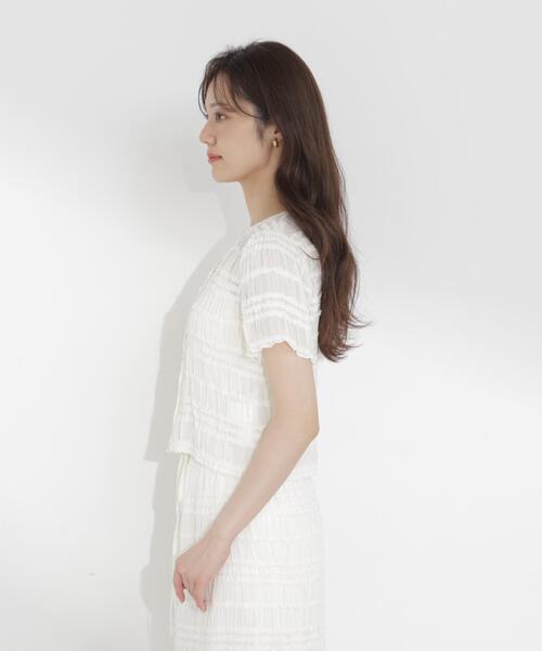 PROPORTION BODY DRESSING(プロポーションボディドレッシング)の「<a>フリルシャーリングブラウス / 1216219702(シャツ/ブラウス・レディース・ホワイト系その他/ブラック・FREE)」の5枚目の写真