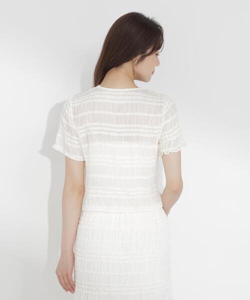PROPORTION BODY DRESSING(プロポーションボディドレッシング)の「<a>フリルシャーリングブラウス / 1216219702(シャツ/ブラウス・レディース・ホワイト系その他/ブラック・FREE)」の6枚目の写真